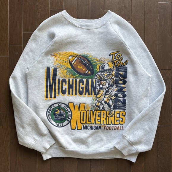 Michigan Wolverines Graphic vintage crew neck sweatshirt shirt - Picture 1 of 2